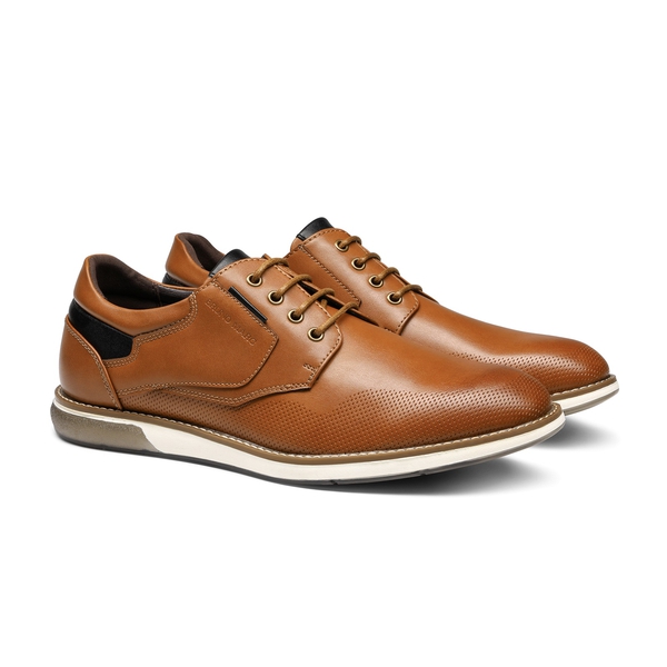 Men's Modern Casual Oxford Shoes - BROWN - 3